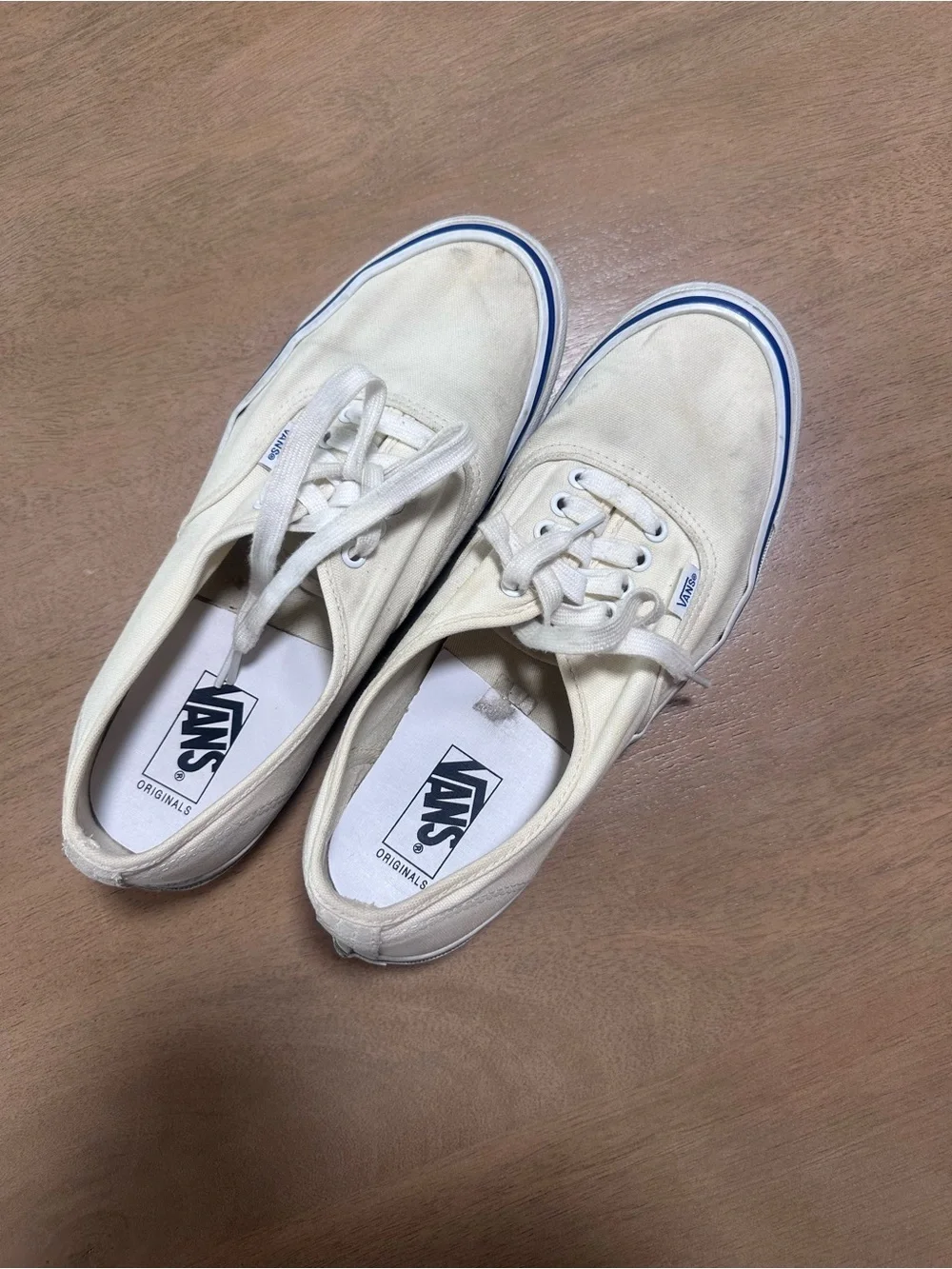 Vans Authentic OG White Canvas Sneakers Men’s 10.5 Women’s 12